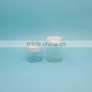 Manufacturer Sale High Quality Empty Custom Clear Plastic Jar With White Cap thumbnail-5