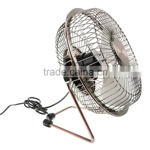 Vintage Retro 4/6 Inch 360 Degree Bronze Metal USB Cooling PC Laptop Desktop Portable Desk Mini Fan thumbnail-4