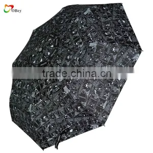 19" 3 Fold UV Protection Umbrella thumbnail-6