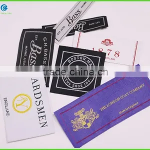 Wholesale Custom Loop Folded Garment Damask Clothing Labels Cheap Damask Woven Labels thumbnail-4