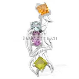 Natural Fine Quality 925 Sterling Silver Pendant Jewelry thumbnail-1