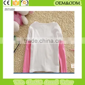 2015 New Cartoon 100%cotton T-shirt Lovely Cat t Shirt Winter Children's T-shirt White Long Sleeve Tee Kid Printed t Shirt thumbnail-2