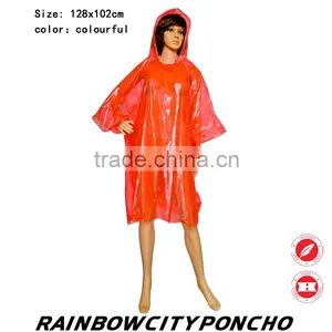 Colorful One Time Rain Coat With Logo Print and Customize Logo Packing and Size thumbnail-2