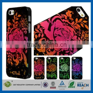 C&T Luxury Silver Foil Flower Rose Glitter Hard Case Cover for IPhone 5/5S thumbnail-6