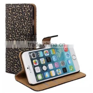 Korea Design Fashion Wallet Stand Mobile Phone Classic Leather Phone Cover for Iphone 6/6s Supplier's Choice thumbnail-1