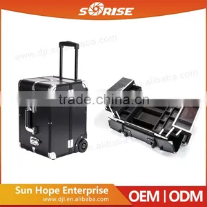 Aluminum Leopard Cosmetic Case Makeup Storage Utility Case With Extendable Trays to Organize thumbnail-1