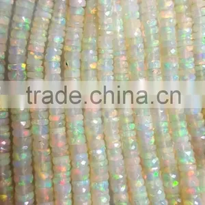 #CMZ Top Quality Faceted Cut Tyre Bead Ethiopian Opal thumbnail-3