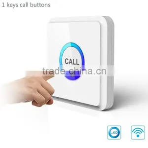 Newest Model Square Shape White&blue Color Wireless Call Button thumbnail-4