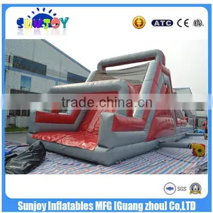 Outdoor Adult Xtreme Rush Inflatable Obstacle Course / Castle Slide With Climbing Wall thumbnail-4
