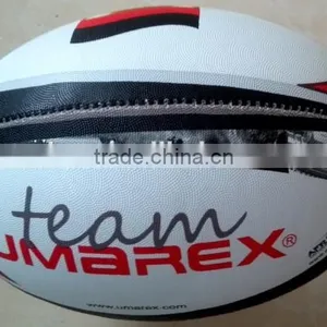 Official Size and Weight Rubber Leather Rugby Ball thumbnail-6