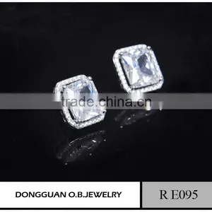 Small Quantity Order Zircon Earring Fashion Fancy Stud Earring thumbnail-2