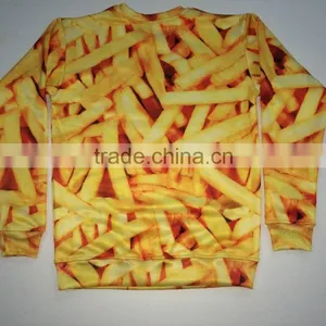 Custom OEM 3d Printing Crewneck Sweatshirts Hoodie Fleece Fabric thumbnail-3