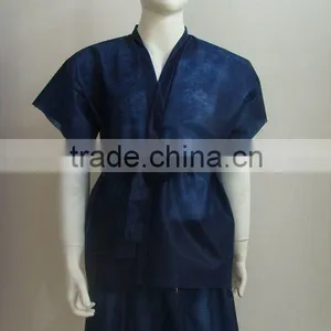 Blue Disposable Non-woven Good Quality Bathrobe thumbnail-1