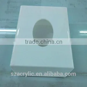 Customized White Acrylic Tissue Holder thumbnail-1