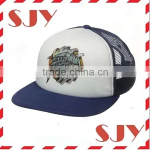 Foam Flat Brim Classic Mesh Back Trucker Hats thumbnail-1