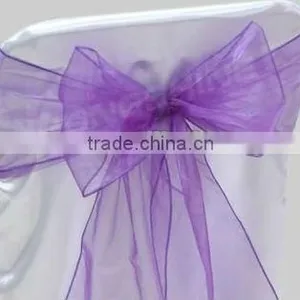 Plain Dyed Organza Wedding/Party Chair Sash thumbnail-1
