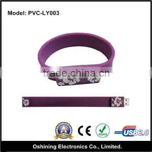 Cool Cell Phone Accessories Rubber Bracelet Usb Flash Drives for Promotional Gift(PVC-LY003) thumbnail-1