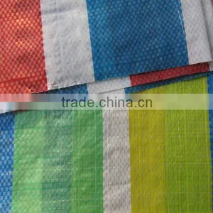 Durable & High Tear Resistant HDPE Woven Fabric With Colour Stripes thumbnail-1