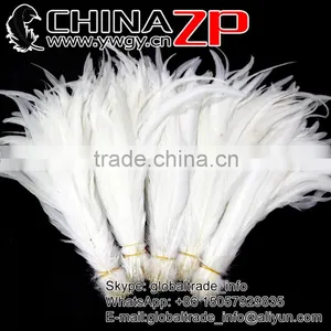 Top Supplier ZPDECOR Bulk Sale 35-40cm Length Natural Bleached White Fully Dyed Rooster Chicken Feathers thumbnail-1