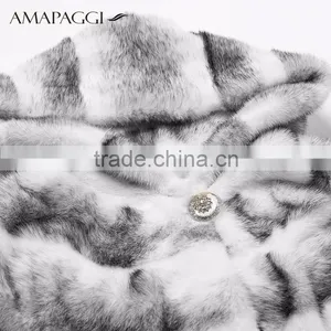 Precious Winter Women Black Cross Mink Fur Vest With Hat thumbnail-3