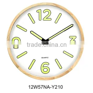 Home Fancy Decorative Cutomized Logo Wooden Wall Clock thumbnail-1