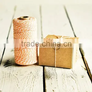 240 Yards Spool Baker's Twine in Peach - 240 Yards - Orange Yellow Pastel Light String Ribbon Gift Wrapping Packaging thumbnail-1