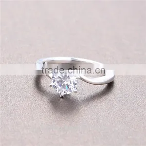 Crystal Gemstones Ring Free Sample Wholesale Custom Engraving With 6 Prongs Mexican Wedding Rings Gemstones Ring For Women thumbnail-4