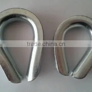 Galvanized Mild Steel BS464 Wire Rope Thimble Cabe Thimbles thumbnail-1