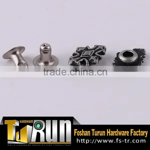 Antique Silver Metal Rivets With Patten for Garment Shoe Accessory thumbnail-3