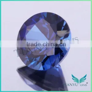 Wholesale Loose Gemstones 34# Round Shape Corundum Deep Sapphire Gemstone Prices thumbnail-2