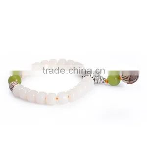 Natural White Onyx Agate Beads Bracelets Fashion Jewelry Made in China thumbnail-2