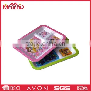 3 Sections Food Grade Kids Divided Lunch Tray thumbnail-1