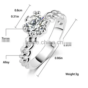 High Quality 1 Gram Gold Plated Platinum Wedding Ring Design thumbnail-2