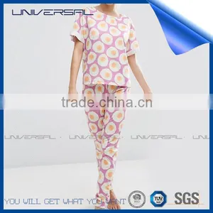 China Supplier Fashion Cotton Fabric Ladies Pyjamas Sleepwear thumbnail-1