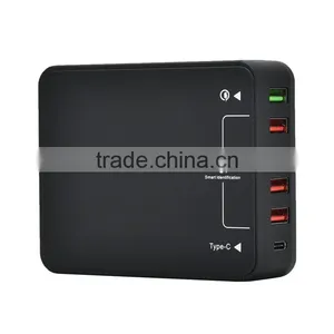 UK US EU Plug Type-c Outlet QC 3.0 Fast Chaging Usb Plug Charger thumbnail-1