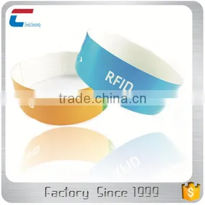 Custom Logo Printing Disposable Paper One off Rfid Smart Wristband Blacelet for Festival Events or Exhibitions thumbnail-2
