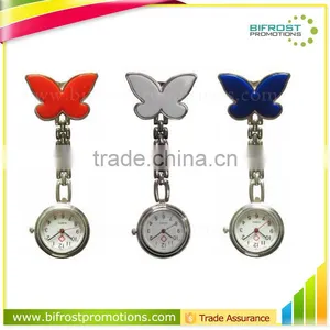 Cute Butterfly Clip Brooch Chain Brooch Digital Pocket Nurse Watch thumbnail-1