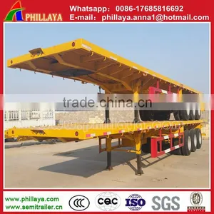 Hot Selling 3 Axles 40ft Drop Deck Container Flatbed Trailer for Sale thumbnail-6