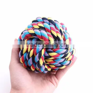 Pet Cotton Rope Toys Cotton Rope Woven Ball Large Size 11 cm thumbnail-2