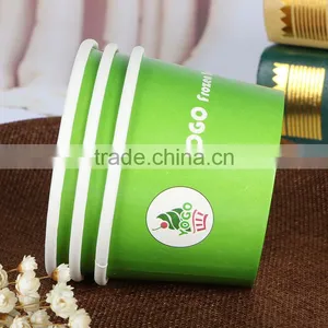 Green Color Disposable Salad Paper Bowls Custom Logo Offset Printed thumbnail-4