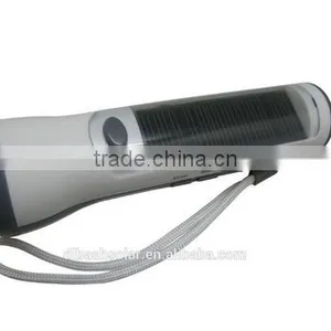 China Factory Price Super Bright 5 Leds Solar Flashlight With FM Radio thumbnail-1