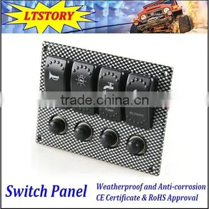 Boat Marine Rocker Switch Panel 4 Switches thumbnail-1