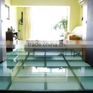 4-19mm CE&CCC&ISO Toughened Structural Glass Floor thumbnail-1
