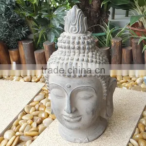 Light Weight Fiberstone Buddha Head for Home Decor thumbnail-1