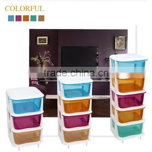 Plastic Storage Box 3 Drawers Hot Pink Fuschia Home Organizer Large Drawer Trolley thumbnail-4