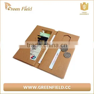 Durable Eco-friendly Washable Long Flat Kraft Paper Purse Wallets thumbnail-4