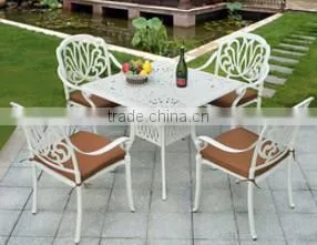 Sigma Outdoor Furniture Cast Aluminum Garden Dining Set Tables and Chairs thumbnail-5