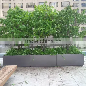 Steel Cube Planter /Brushed Stainless Steel Flower Pots Fabrication/ Metal Flower Pots thumbnail-4
