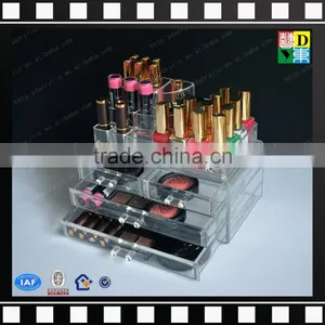 2016 Clear Plexiglass Customized Display Drawers Acrylic Cosmetic Box,cosmetic Organizer Box thumbnail-2