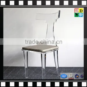 Clear Acrylic Modern Pedicure Chair Cheap Acrylic Dining Chair Crystal PMMA Wedding Chair From China Manufacturer thumbnail-5